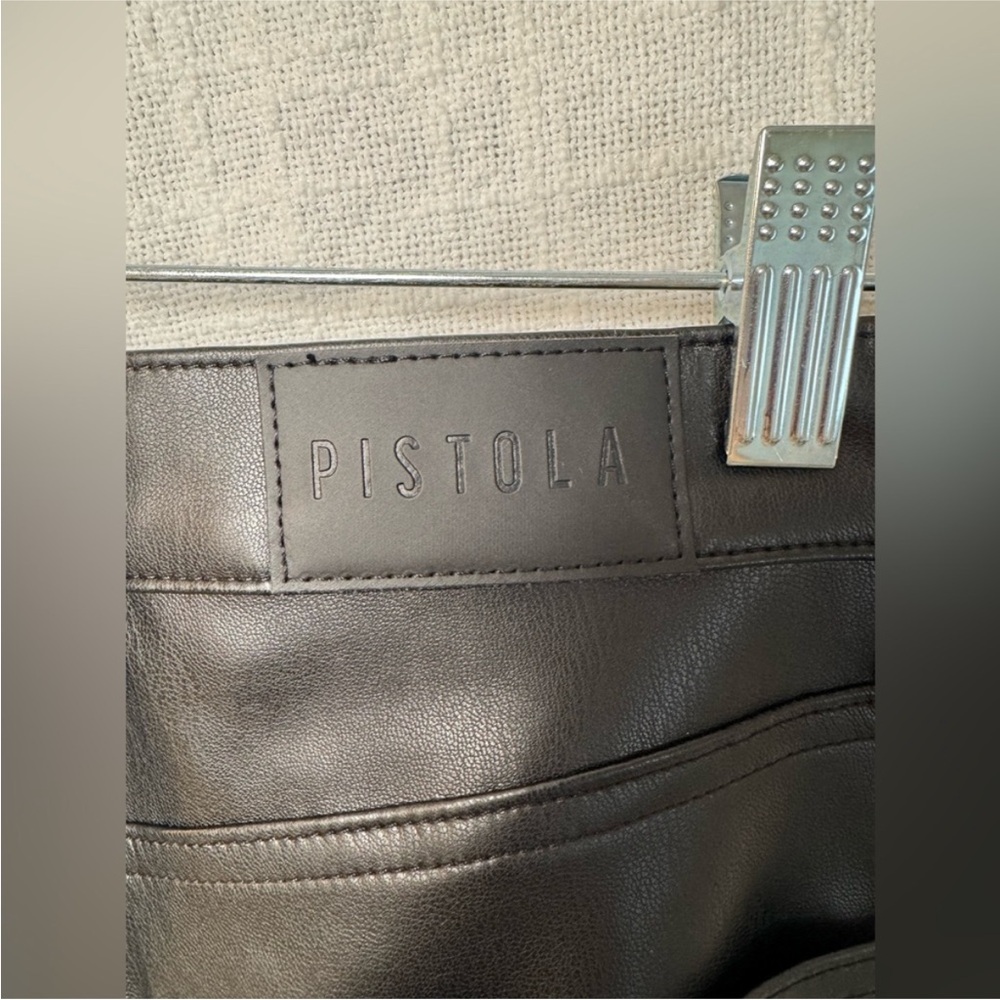 Pistola Black Cropped Vegan Leather Pants - Picture 8 of 10